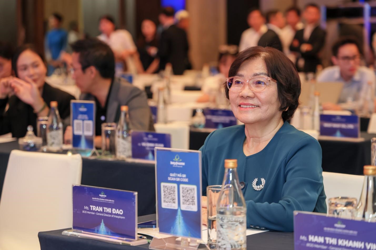 Dược sĩ Trần Thị Đào, thành viên Hội đồng Quản trị, Tổng giám đốc Imexpharm tại Đại hội đồng cổ đông tổ chức hôm 22/4/2026 tại TP HCM. Ảnh: Imexpharm.
