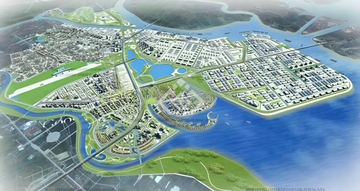 Phối cảnh mặt bằng dự án khu công nghiệp - đô thị Tràng Cát hơn 200ha do Công ty cổ phần khu công nghiệp Vinhomes làm chủ đầu tư.