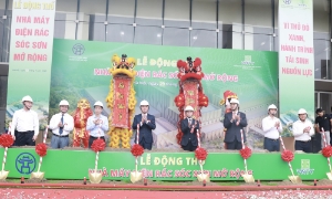 Hà Nội: Động thổ Dự án Nhà máy điện rác Sóc Sơn mở rộng xử lý 1.600 tấn rác mỗi ngày 