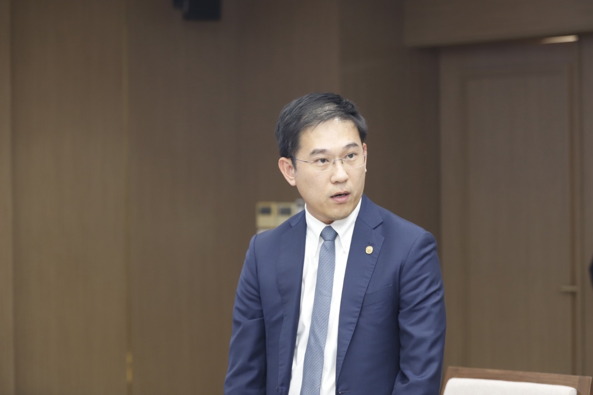 Ông Pawalit Ua-Amornwanit, Tổng giám đốc C.P. Việt Nam, tại sự kiện ngày 22/4. Ảnh: Khương Trung.