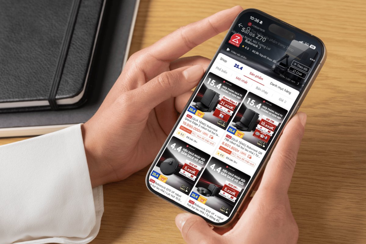 Roborock có thể kiểm soát hiệu suất kinh doanh đến từng mã sản phẩm nhờ Shopee Analytics. Ảnh:&nbsp;Shopee.