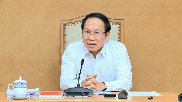 Phó Thủ tướng Lê Tiến Châu họp về chính sách của Luật Luật sư (sửa đổi). Ảnh: Báo Chính phủ.