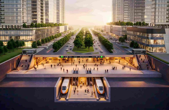 Phối cảnh metro số 2 (đoạn Bến Thành - Thủ Thiêm)