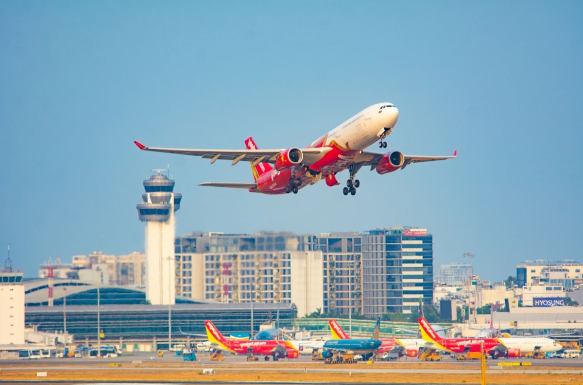 Vietjet ghi nhận kết quả kinh doanh tăng trưởng mạnh trong quý 1/2026 thông qua tối ưu hóa khai thác vận hành, mở rộng mạng bay quốc tế. Ảnh: Vietjet.