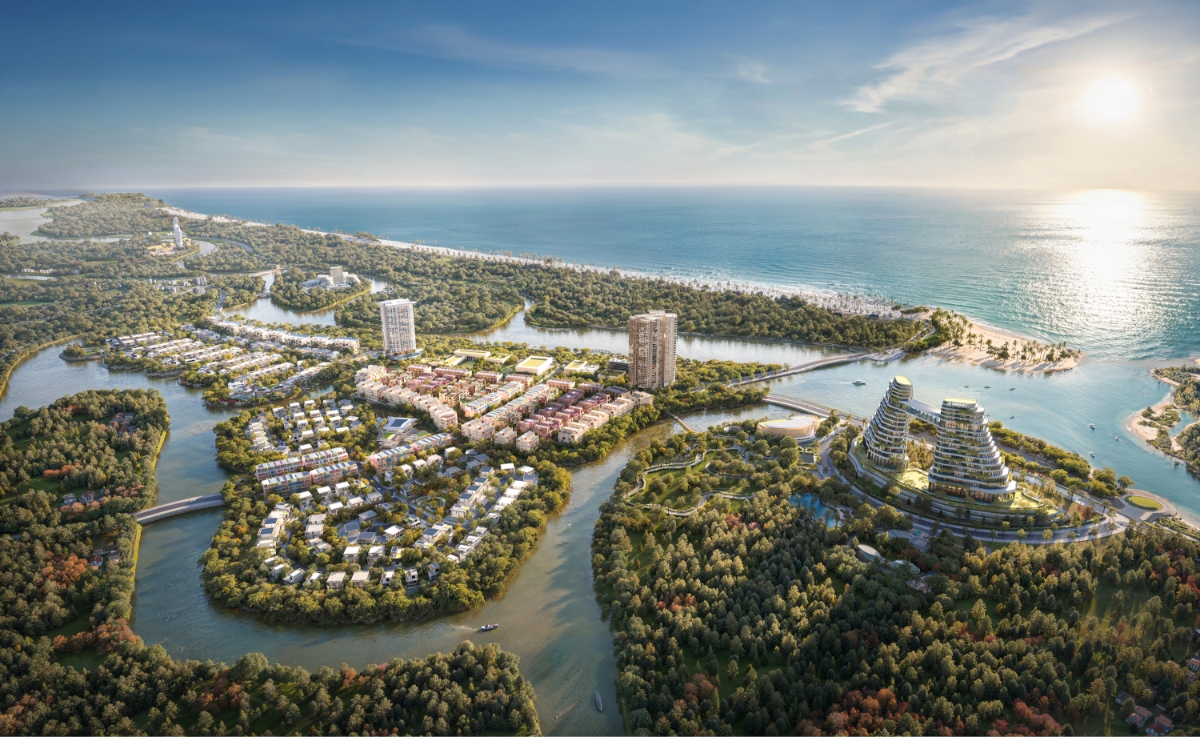 Coastal Quảng Ngãi là dự án đô thị lớn nhất Quảng Ngãi đang được triển khai. Ảnh phối cảnh dự án.