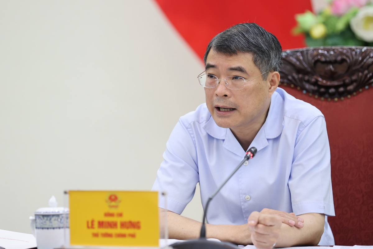 Thủ tướng Chính phủ Lê Minh Hưng phát biểu chỉ đạo tại phiên họp. Ảnh: VGP.
