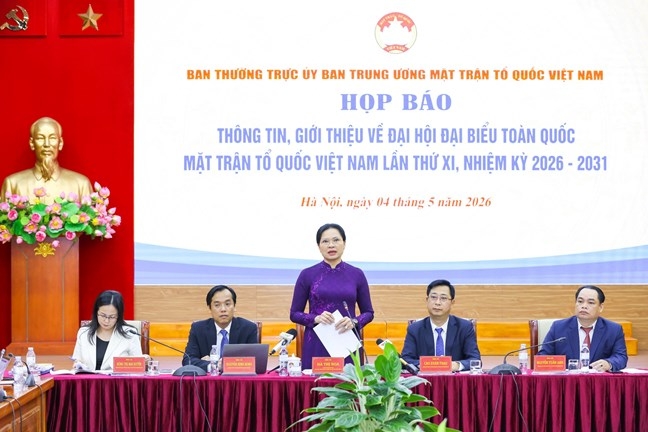 Bà Hà Thị Nga, Ủy viên Trung ương Đảng, Phó Chủ tịch, Tổng Thư ký Ủy ban Trung ương Mặt trận Tổ quốc Việt Nam. Ảnh: Mặt trận.