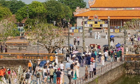 Các điểm di tích thuộc Quần thể Di tích Cố đô Huế ghi nhận tổng doanh thu bán vé đạt hơn 4,2 tỷ đồng trong ngày 1/5/2026.