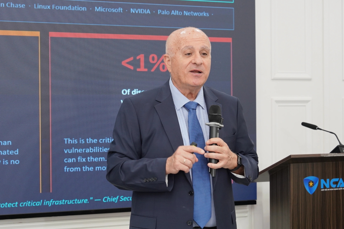 Ông Yair Bar-Touv, thành viên Hội đồng, Quản trị và Chủ tịch Ủy ban An ninh mạng tại Clal Insurance Enterprises Holdings (Israel) - Ảnh:NCA.&nbsp;