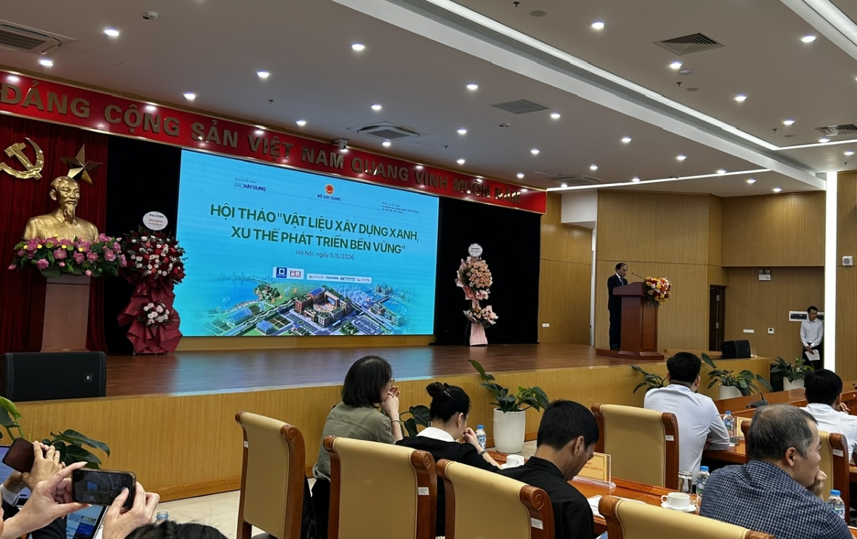 Hội thảo “Vật liệu xây dựng xanh – xu thế phát triển bền vững”.