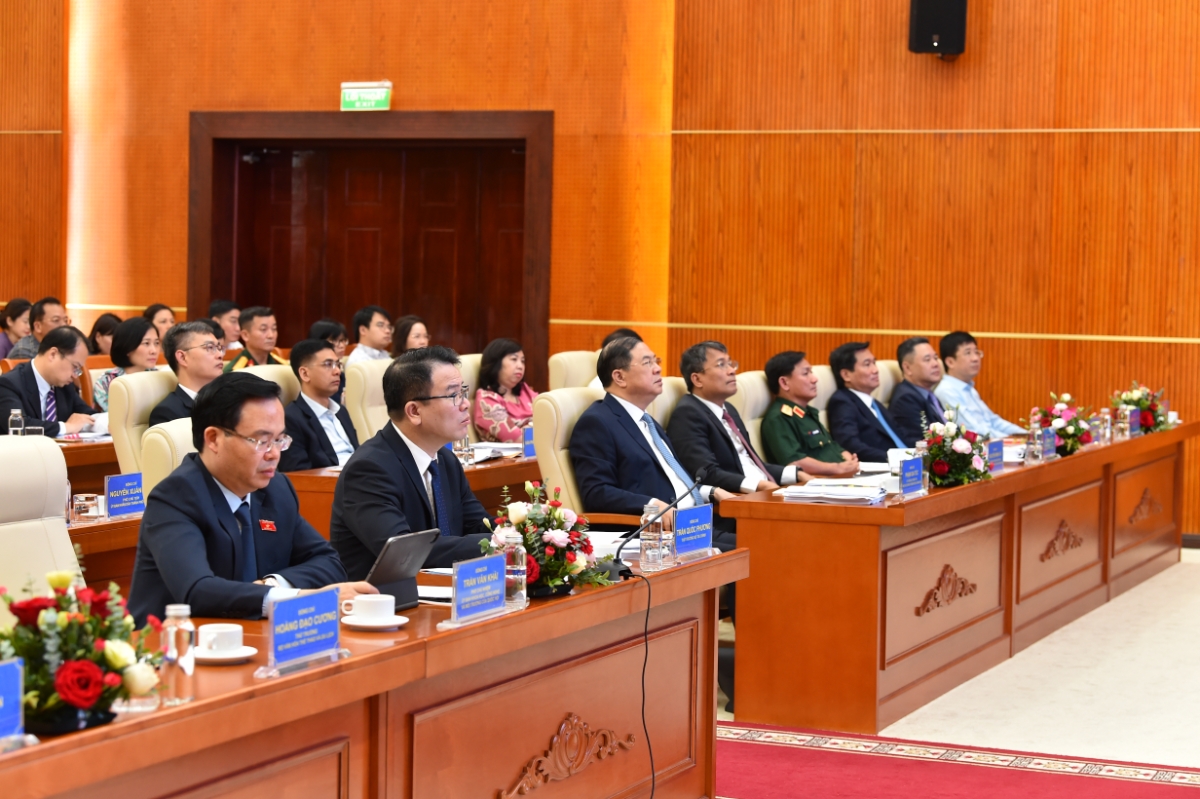 Các đại biểu tham gia Hội nghị công bố điều chỉnh Quy hoạch tổng thể quốc gia và các quy hoạch vùng thời kỳ 2021–2030, tầm nhìn đến năm 2050.
