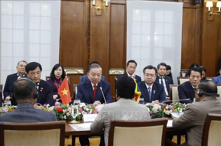 Tổng Bí thư, Chủ tịch nước Tô Lâm nhấn mạnh, hai nước cần quyết tâm đưa ngay các thỏa thuận vào triển khai ngay - Ảnh: TTXVN