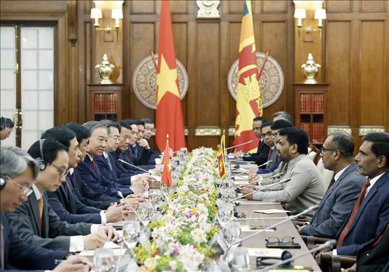 Tổng Bí thư, Chủ tịch nước Tô Lâm hội đàm với Tổng thống Sri Lanka Anura Kumara Dissanayake - Ảnh: TTXVN