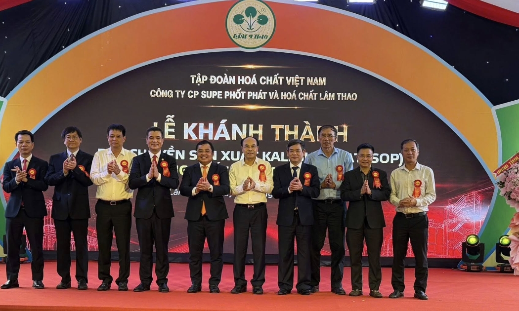 Khánh thành dây chuyền sản xuất kali sulphat công suất 20.000 tấn/năm