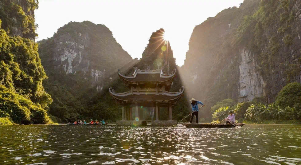 Thủy đình tại danh thắng Tràng An (Ảnh: Du lịch Ninh Bình)