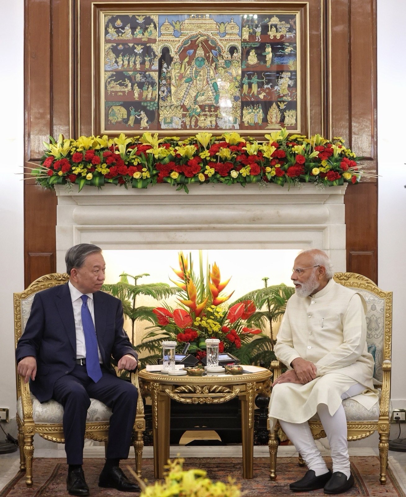 General Secretary of the Communist Party and President of Vietnam To Lam and Indian Prime Minister Narendra Modi. (Photo: Embassy of India)