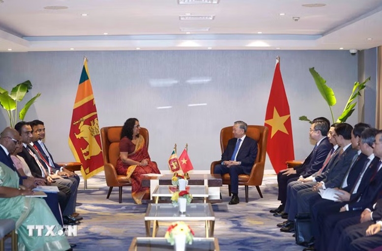 Tổng Bí thư, Chủ tịch nước Tô Lâm khẳng định Việt Nam luôn coi trọng quan hệ hữu nghị truyền thống và hợp tác nhiều mặt với Sri Lanka - Ảnh: TTXVN