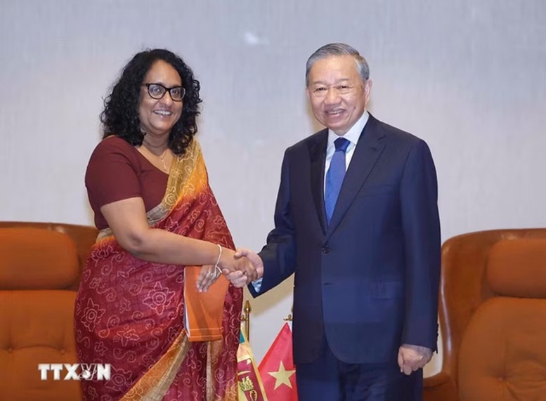 Tổng Bí thư, Chủ tịch nước Tô Lâm hội kiến Thủ tướng Sri Lanka Harini Amarasuriya - Ảnh: TTXVN
