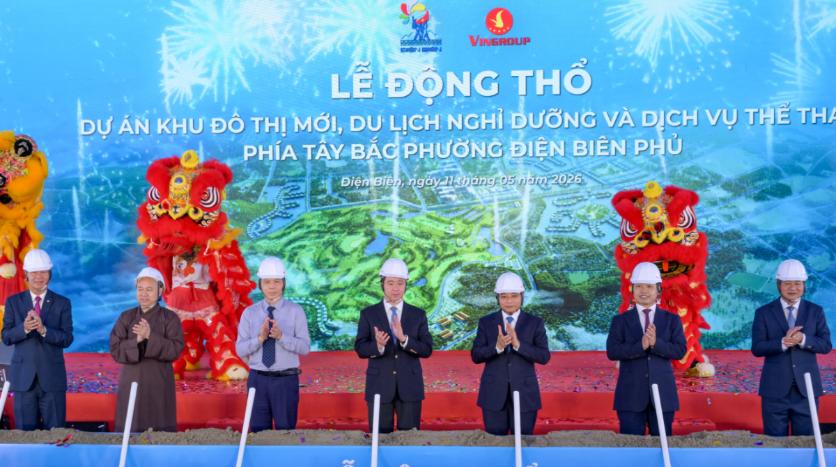 Lễ động thổ Dự án Khu đô thị mới, du lịch nghỉ dưỡng và dịch vụ thể thao phía Tây Bắc phường Điện Biên Phủ.