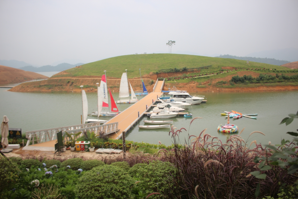 Bến du thuyền ở Hồ Núi Cốc. Ảnh: Chu Khôi.