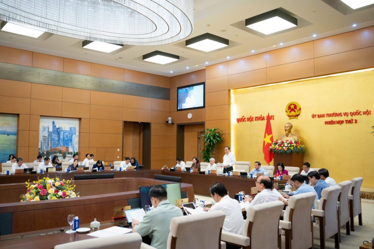 Chủ tịch Quốc hội Trần Thanh Mẫn điều hành nội dung thảo luận. Ảnh: Quốc hội.