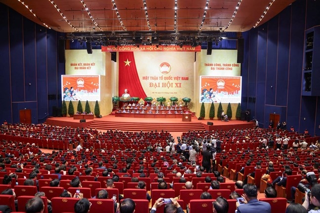 Đại hội đại biểu toàn quốc Mặt trận Tổ quốc Việt Nam lần thứ XI, nhiệm kỳ 2026–2031. Ảnh: TTXVN