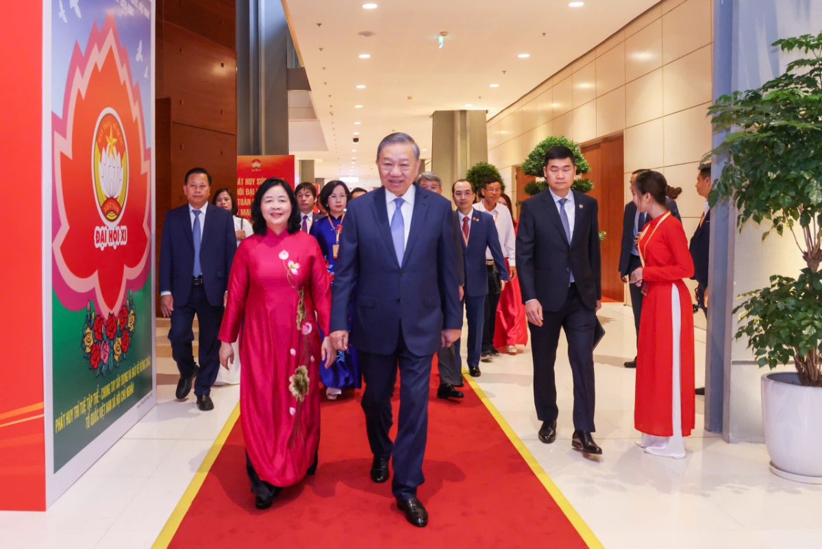 Tổng Bí thư, Chủ tịch nước Tô Lâm đến dự phiên khai mạc trọng thể Đại hội XI Mặt trận Tổ quốc Việt Nam.