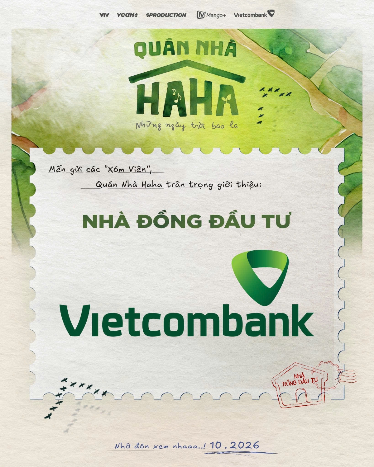 Vietcombank x Quán Nhà Haha: PHIÊN BẢN CÓ BẠN! Qua những giao dịch số tiện lợi mỗi ngày cùng Vietcombank, bạn mở ra cánh cửa trở thành Thượng khách tại Quán Nhà Haha.