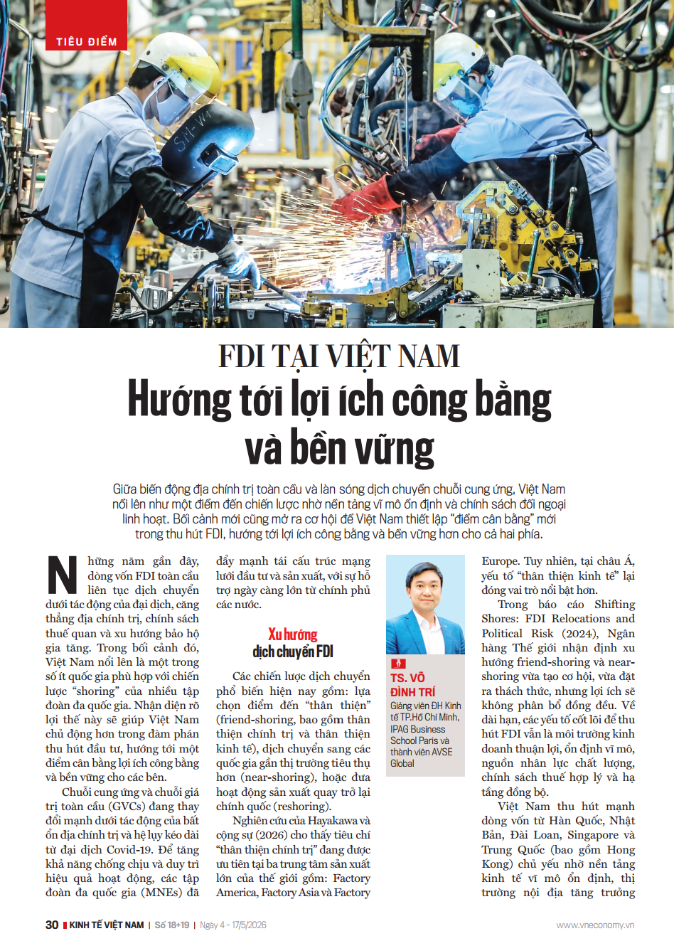 FDI tại Việt Nam: Hướng tới lợi ích công bằng và bền vững - Ảnh 1
