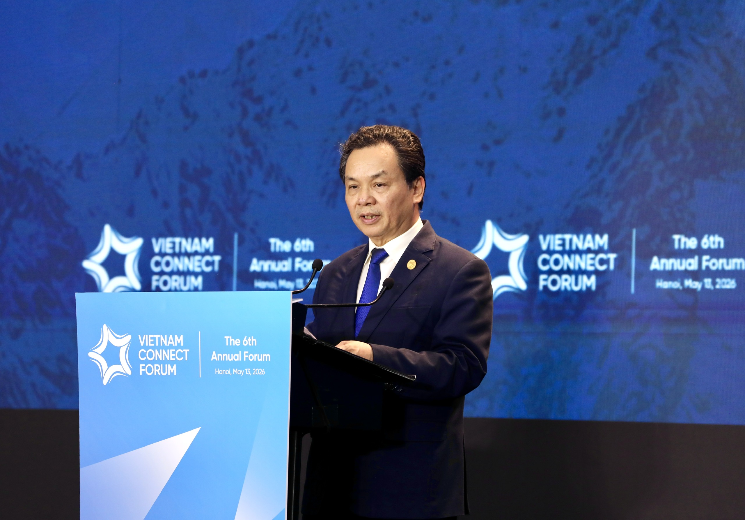 Ông Hoàng Văn Cường,&nbsp;Phó Chủ tịch Hội Khoa học Kinh tế Việt Nam, phát biểu khai mạc Diễn đàn&nbsp;Nhịp cầu phát triển Việt Nam 2026. Ảnh: Việt Dũng.