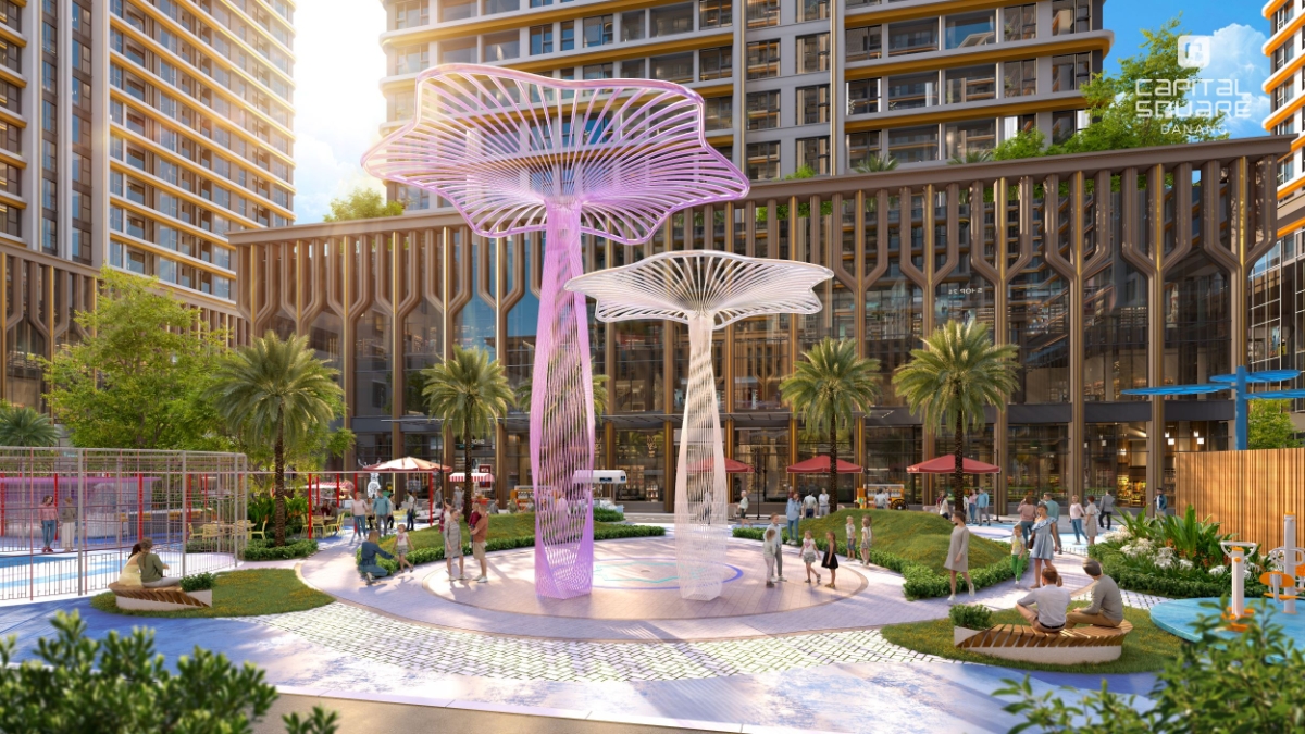 Capital Square nằm tại lõi trung tâm ven sông Hàn - khu vực được xem là tâm điểm phát triển du lịch, thương mại và dịch vụ cao cấp của Đà Nẵng. Ảnh phối cảnh dự án.