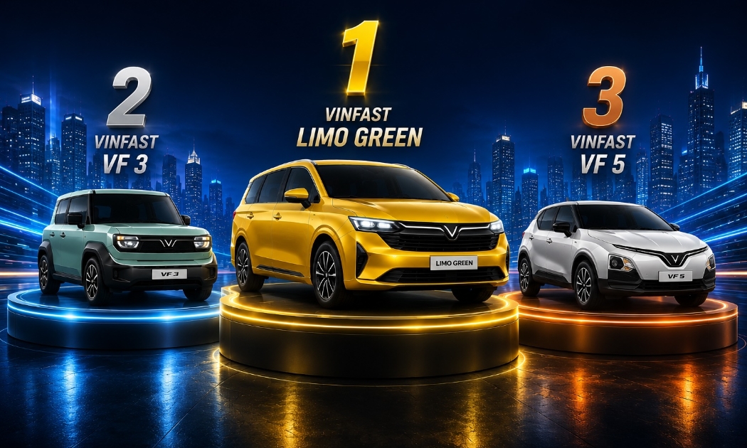 Top 10 ô tô bán nhiều nhất thị trường Việt Nam tháng 4: Xe điện áp đảo