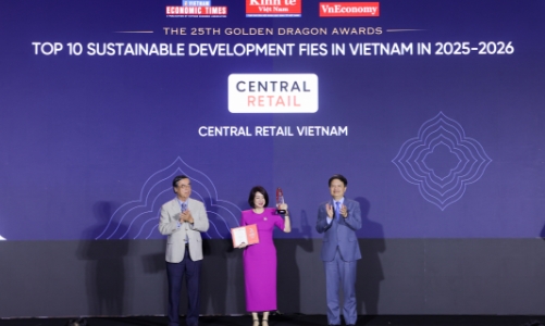 Central Retail Việt Nam được vinh danh “Doanh nghiệp phát triển bền vững 2025 - 2026”