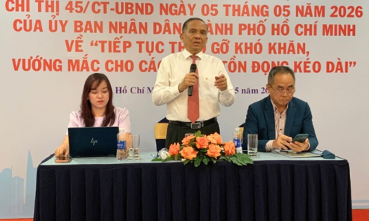 Hội nghị triển khai thực hiện Chỉ thị số 45/CT-UBND ngày 5/5/2026 của UBND TP. Hồ Chí Minh về tiếp tục tháo gỡ khó khăn, vướng mắc cho các dự án tồn đọng kéo dài...