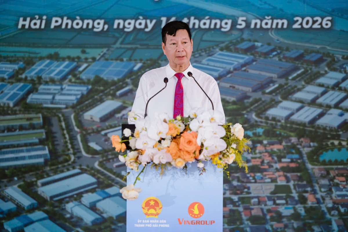 Ông Lê Khắc Hiệp – Phó Chủ tịch Tập đoàn Vingroup phát biểu tại sự kiện.&nbsp;Ảnh:&nbsp;Vinhomes.
