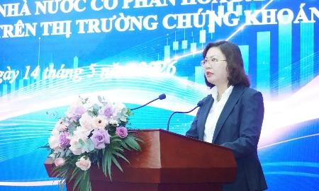 Chủ tịch UBCKNN Vũ Thị Chân Phương phát biểu tại Hội nghị. Ảnh: TTTT