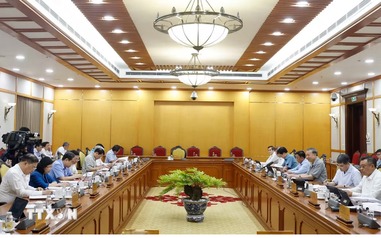 Tổng Bí thư, Chủ tịch nước Tô Lâm chủ trì phiên họp của Bộ Chính trị - Ảnh: TTXVN