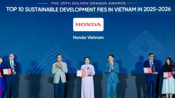 Honda Việt Nam vinh dự nhận danh hiệu Rồng Vàng năm 2026