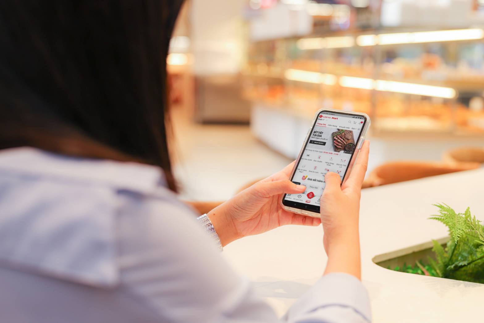 Phiếu thanh toán điện tử được phát hành trên ứng dụng LOTTE MART Online. Ảnh: LOTTE MART.