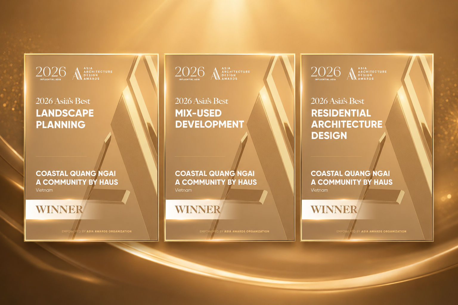 Coastal Quang Ngai receives three awards at the Asia Architecture Design Awards