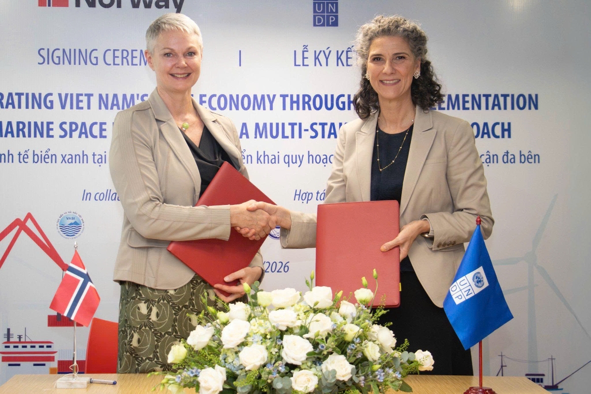 Chương trình Phát triển Liên Hợp Quốc (UNDP) và Đại sứ quán Na Uy tại Hà Nội ký kết thỏa thuận hợp tác mới thúc đẩy phát triển kinh tế biển Việt Nam