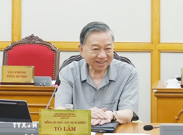 Tổng Bí thư, Chủ tịch nước Tô Lâm phát biểu chỉ đạo - Ảnh: TTXVN