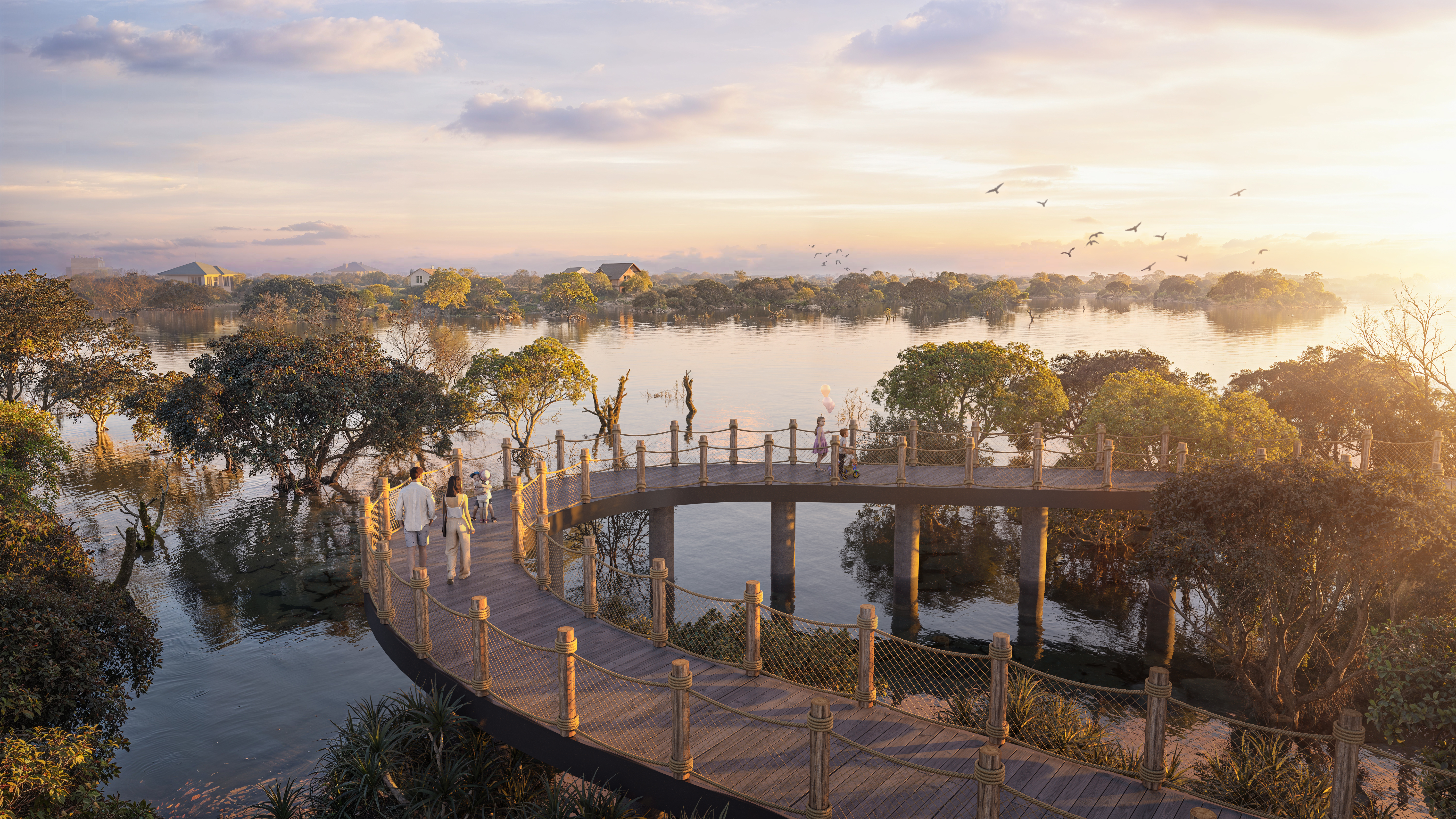 The mangrove forest park boardwalk, conserving and nurturing Quang Ngai’s natural environment