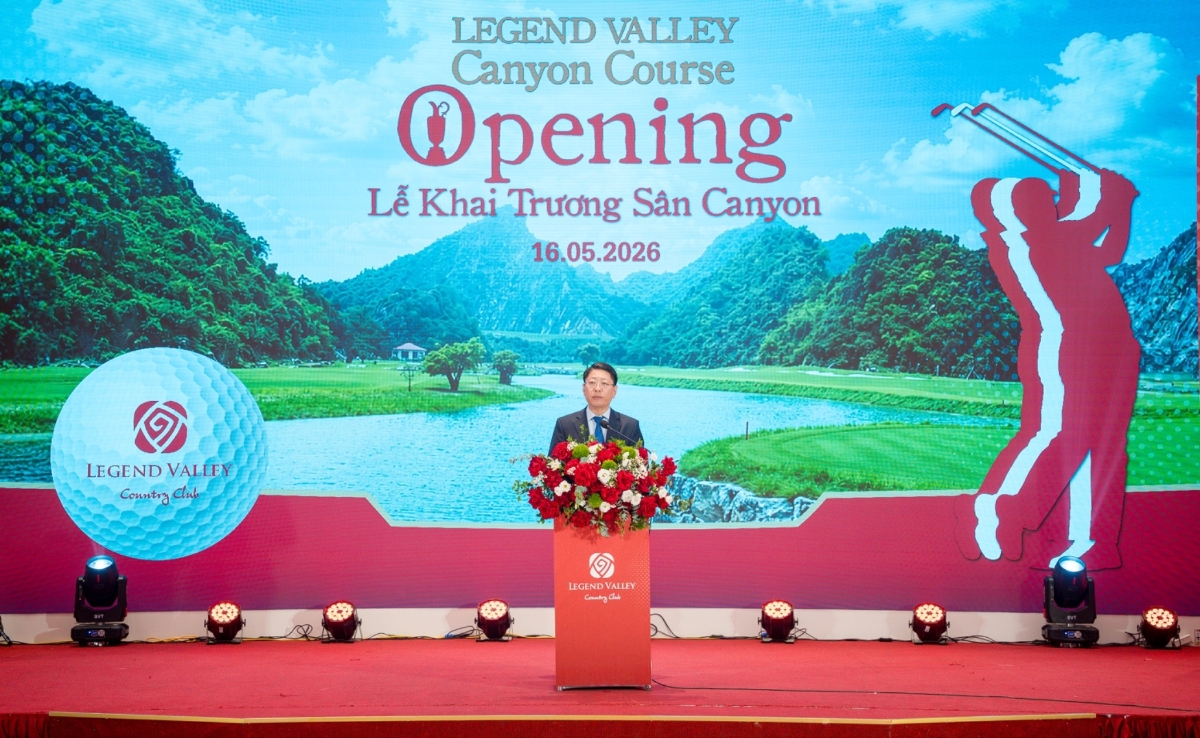 Ông Trần Song Tùng - Phó Chủ tịch thường trực UBND tỉnh Ninh Bình - kỳ vọng Legend Valley Country Club hoàn thiện 36 hố sẽ mang đến động lực góp phần thúc đẩy kinh tế - xã hội của địa phương.&nbsp;Ảnh:&nbsp;BRG Golf.
