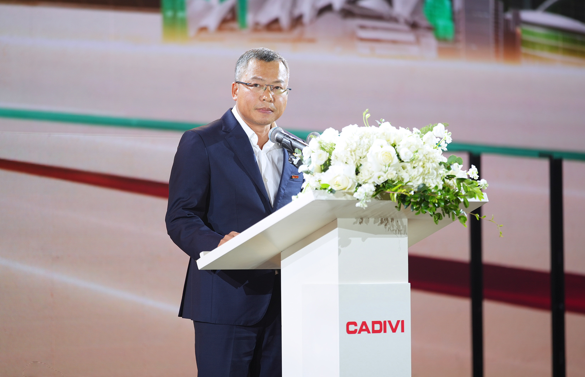 Ông Lê Bá Thọ, Chủ tịch HĐQT CADIVI chia sẻ tại Hội nghị.&nbsp;