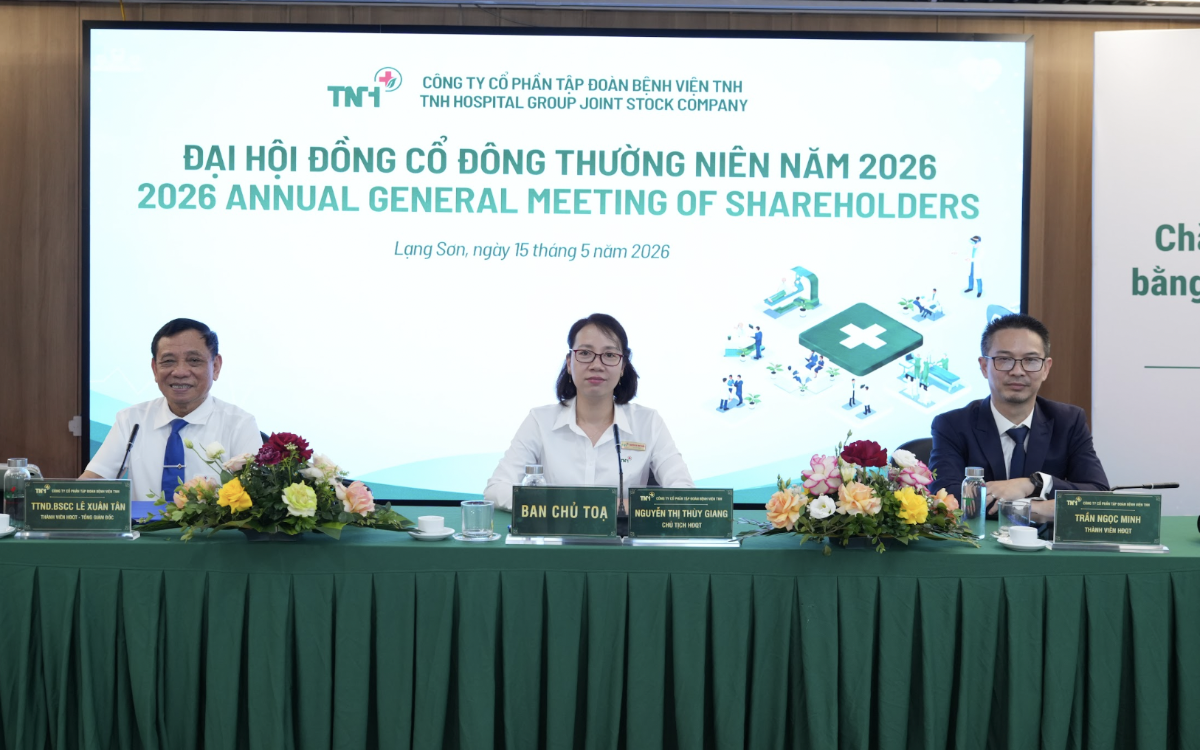 Công ty CP Tập đoàn Bệnh viện TNH vừa tổ chức thành công Đại hội đồng cổ đông thường niên 2026. 