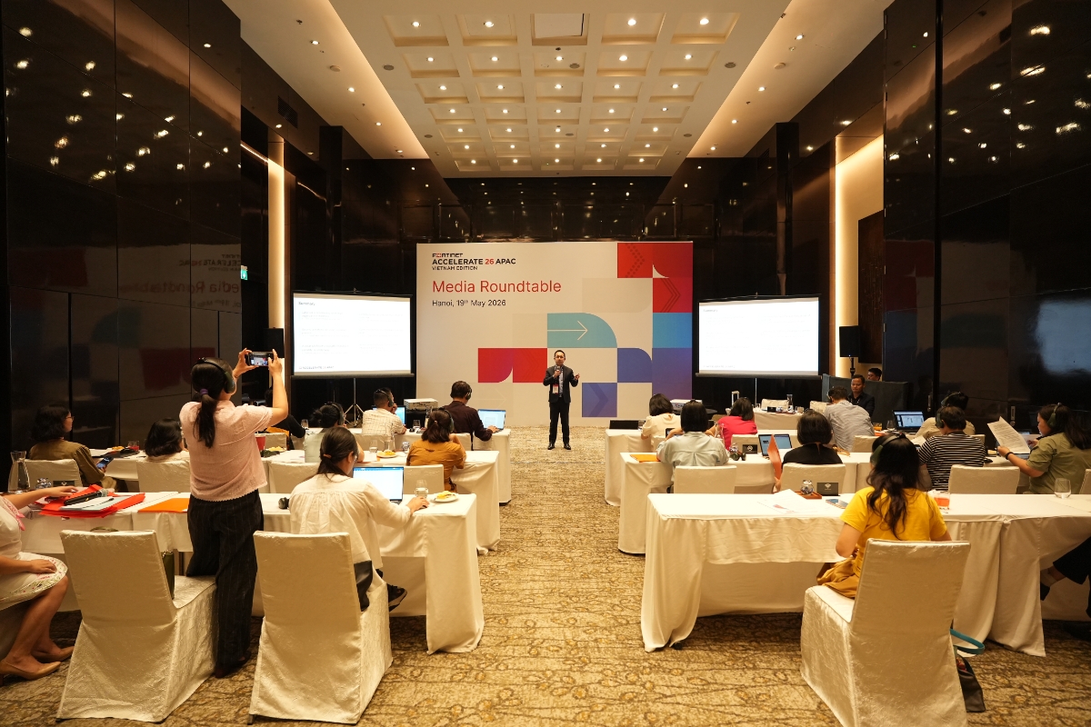 Phiên họp báo trong khuôn khổ sự kiện thường niên Accelerate Việt Nam 2026 của Fortinet