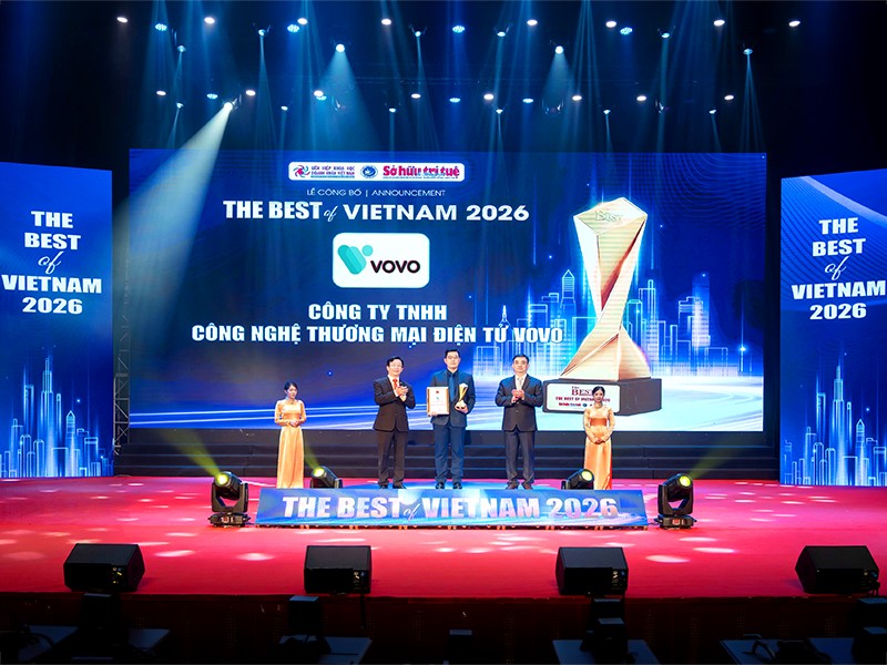 VOVO phát triển mô hình thương mại điện tử theo sở thích, trải nghiệm tiêu dùng có tính tham gia 3 VOVO nhận giải “The Best of Vietnam 2026” ở hạng mục “Đổi mới và sáng tạo”. Ảnh: VOVO.