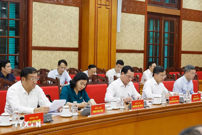 Đại biểu dự cuộc làm việc - Ảnh: TTXVN