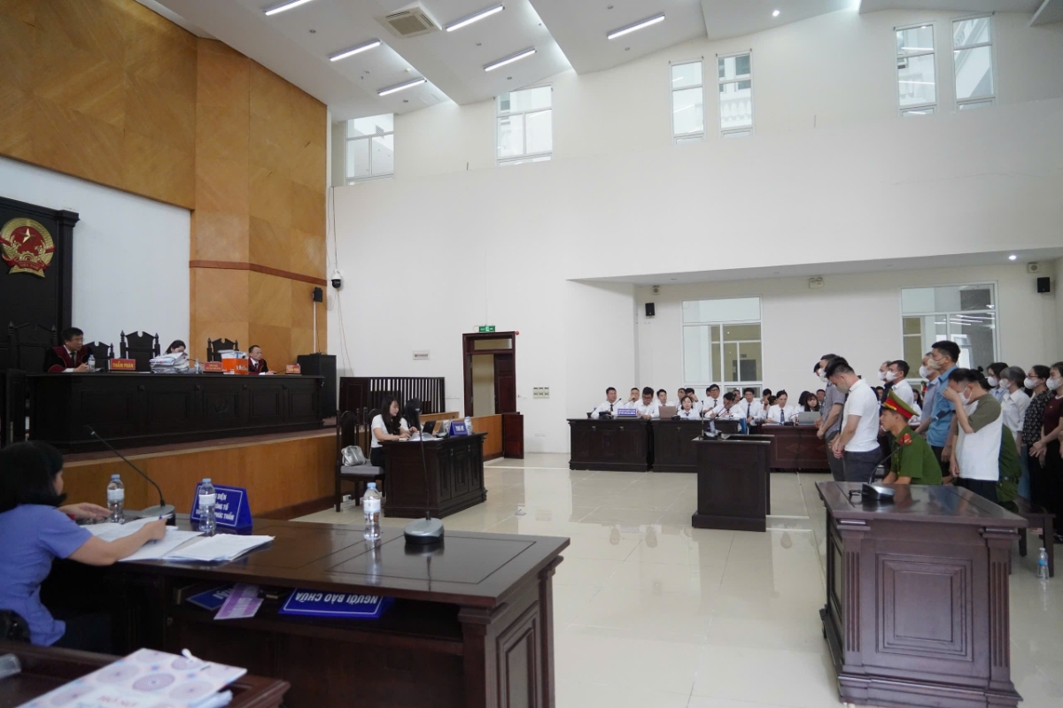 Quang cảnh phiên tòa.